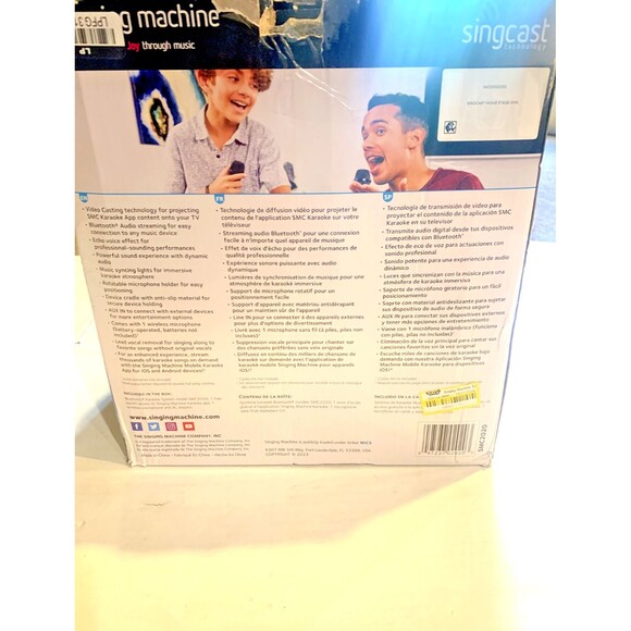 Singing Machine SingCast One  w/Wireless Microphone- Black (SEE PHOTOS) - Picture 5 of 13